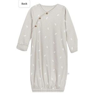 Just Born - 100% Cotton Sleep Gown- 0-6 Months - Neutral Side Opening